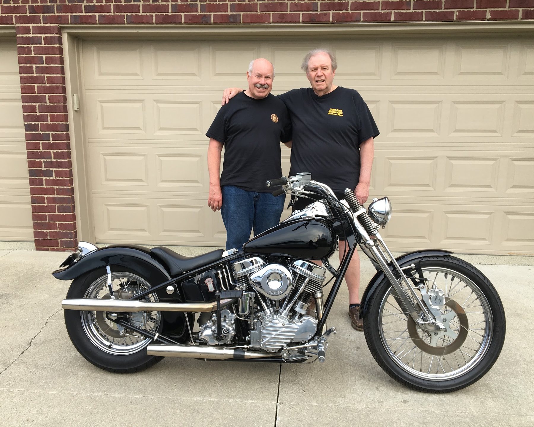 Restored 1956 Panhead motorcycle